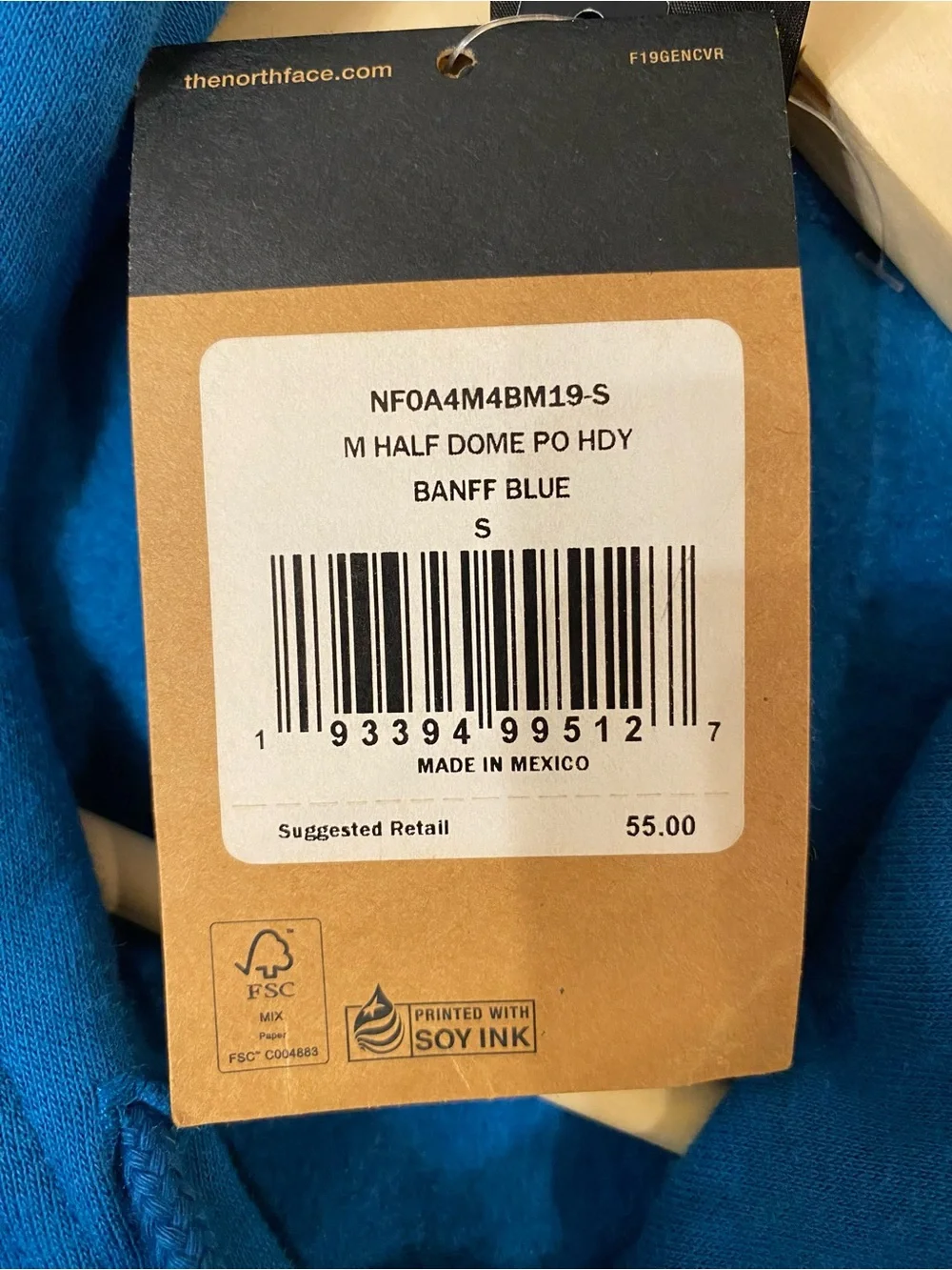 The North Face Men’s Small Half Dome Hoodie NWT Banff Blue